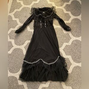 Girls Spooky Halloween Witch Dress Black Lace Costume 🕷️🖤🕸️ 10/12